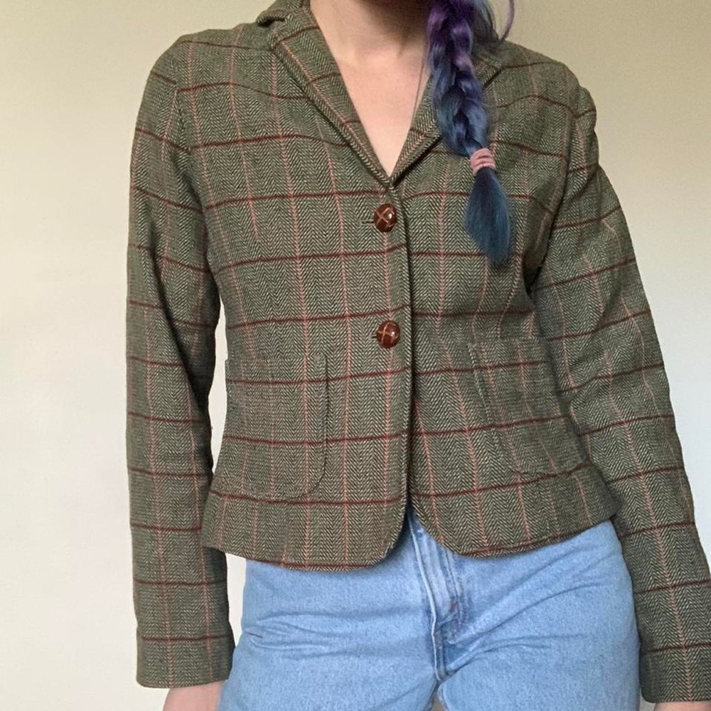 Gap Plaid Blazer Jacket - image 2